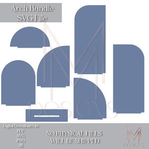 ArchTemplate | Acrylic Sign | Double Arch - .svg .ai .png .eps | OMTech Glowforge Cricut Silhouette | Laser Cut File