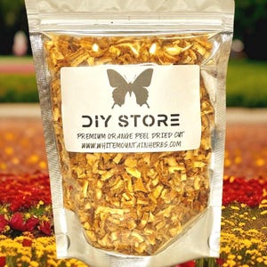 Orange Peel Wild Crafted Dried Cut ~ Citrus Sinensis
