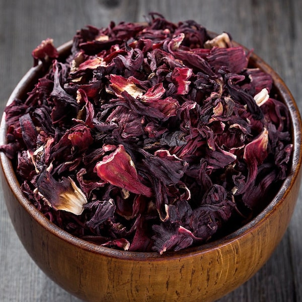 Hibiscus Flowers Organic Petals Tea Dried Cut Bulk ~ Hibiscus Sabdariffa