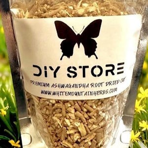 Ashwagandha Wurzel Wilde in Handarbeit Getrocknete Schnitt ~ Withania Somnifera