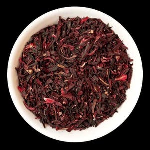 Té seco de flor de hibisco cortado en trozos pequeños ~ Hibiscus sabdariffa