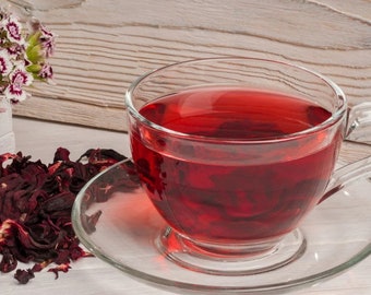 Hibiscus Tea Bags 30 Counts ~ Hibiscus sabdariffa ~ 100% Premium Loose Flower