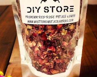 Rose Petals Buds, Red Wildcrafted ~ Rosa Canina Tea Flowers