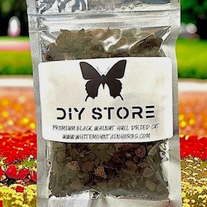 Dried Black Walnut Hull Cuts - 100% USA