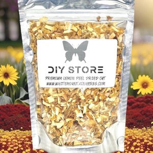 Lemon Peel Wild Crafted Dried Cut ~ Citrus Limon