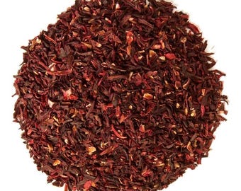Hibiscus sabdariffa, fleurs d'hibiscus bio coupées en vrac ~ Hibiscus sabdariffa