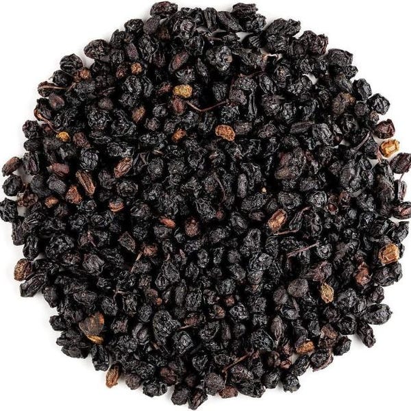 Saúco orgánico entero, seco natural ~ Sambucus Nigra