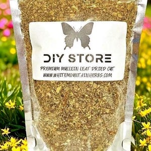 Wildcrafted Mullein Leaf, Dried Cut for Tea