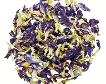 Wildcrafted Butterfly Pea Flower/Powder Tea, Whole Dried Clitoria Ternatea