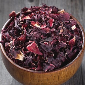 Hibiscus Flower Organic Petals Tea Dried Cut Bulk ~ Hibiscus Sabdariffa