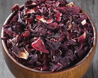 Hibiscus Flower Organic Petals Tea Dried Cut Bulk ~ Hibiscus Sabdariffa