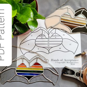 Stained Glass Pattern: &quot;Hands of Acceptance&quot;
