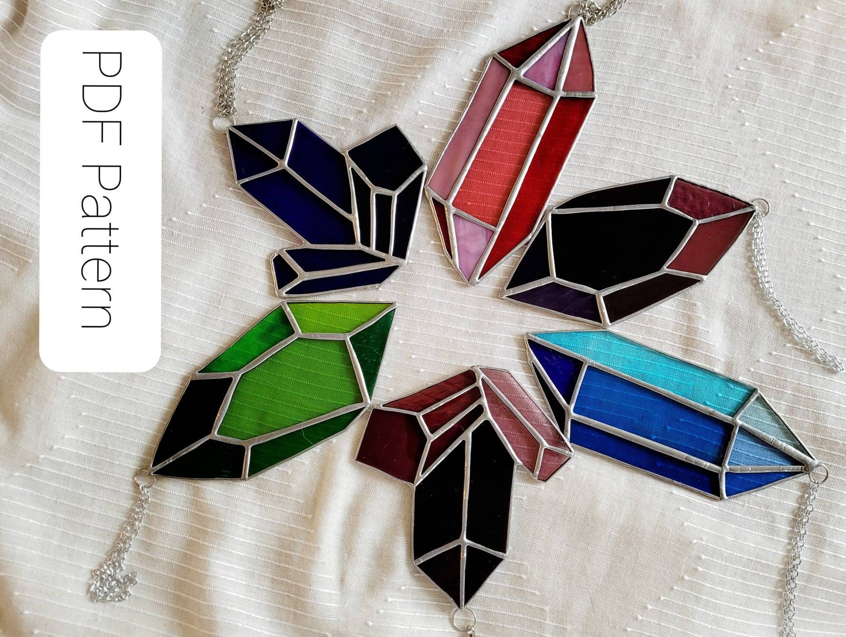 Basic Crystal Set Stained Glass Pattern PDF File ONLY Etsy Canada