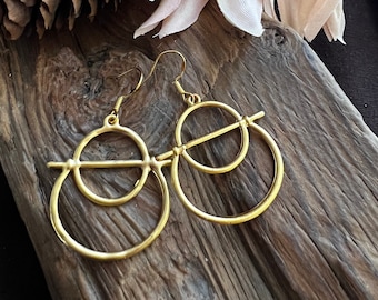 Statement Geometric Earrings, Gold Jewelry, Perfect Gift for Her, Everyday Boho Earrings, Birthday Gift, Boho Jewerly, Graduation Gift