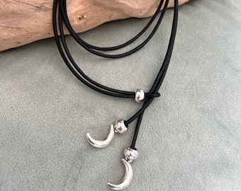 Beach Moon Anklet, Layered Boho Summer Anklet