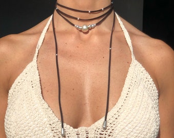Wrap Necklace, Minimal Necklace, Boho jewelry, Bohemian Jewelry, Hippy Jewelry, Bohemian Necklaces, Boho Necklaces, Minimalist Jewelry