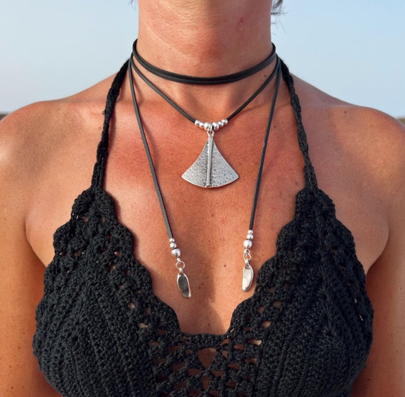Wrap Necklace, Minimal Necklace, Boho jewelry, Bohemian Jewelry, Hippie Jewelry, Bohemian Necklaces, Boho Necklaces, Minimalist Jewelry