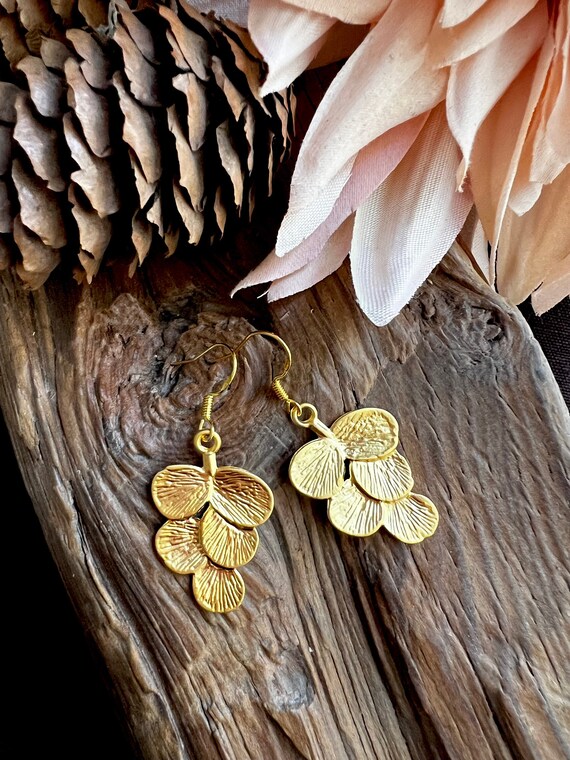 Gold Jewelry, Gold Boho Earrings, Elegant Earrings, Minimalist Earrings, Bridesmaid Gift, Christmas Gift, Gift for her, Gold Earrings