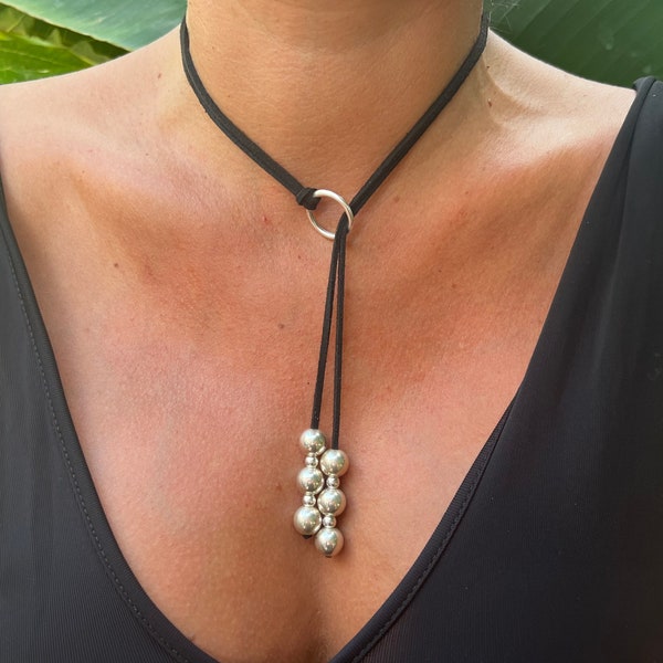 Collier Boho, Collier Y, Collier Lariat, Colliers en cuir pour femmes, Collier pendentif, Collier Boho, Collier en cuir