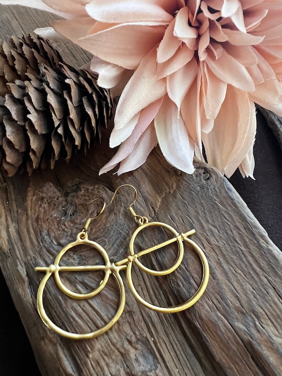 Statement Geometric Earrings, Gold Jewelry, Perfect Gift for Her, Everyday Boho Earrings, Birthday Gift, Boho Jewerly, Graduation Gift