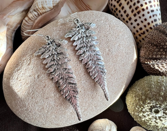 Handmade Sterling Silver Leaf Earrings, Dainty Boho Hippie Jewelry, Elegant Accessories, One of a Kind Leaf Earrings, Gift for Her