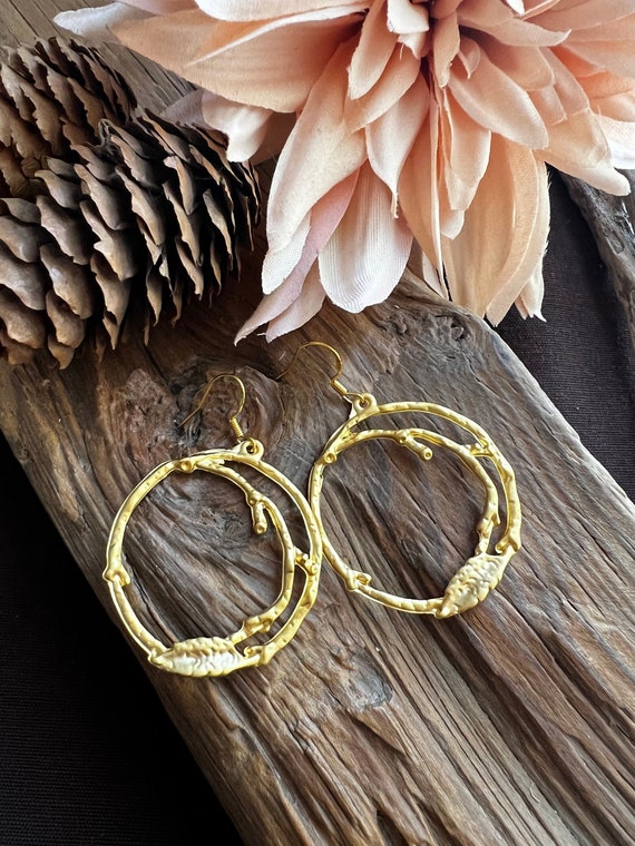 Elegant Gold Jewelry, Gold Boho Earrings, Elegant Earrings, Minimalist Earrings, Bridesmaid Gift, Christmas Gift, Gift for her, Gold Earring