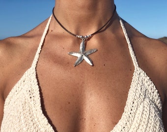 Hangerketting, chokerketting, handgemaakte sieraden, hippie sieraden, bohemian kettingen, leren kettingen, boho sieraden, handgemaakte sieraden