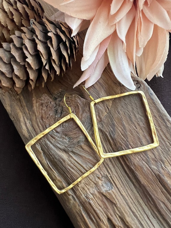 Statement Geometric Earrings, Gold Jewelry, Perfect Gift for Her, Everyday Boho Earrings, Birthday Gift, Boho Jewerly, Graduation Gift