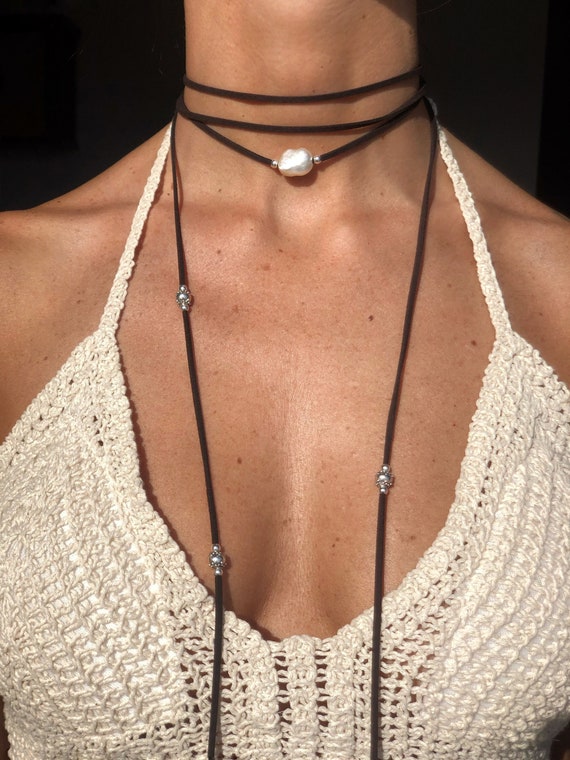Wrap Necklace, Minimal Necklace, Boho jewelry, Bohemian Jewelry, Hippie Jewelry, Bohemian Necklaces, Boho Necklaces, Minimalist Jewelry