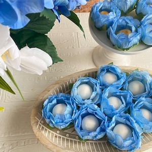 Baby Blue Flowers Wrapper Truffles for Holding Chocolate, Baby Shower Decor