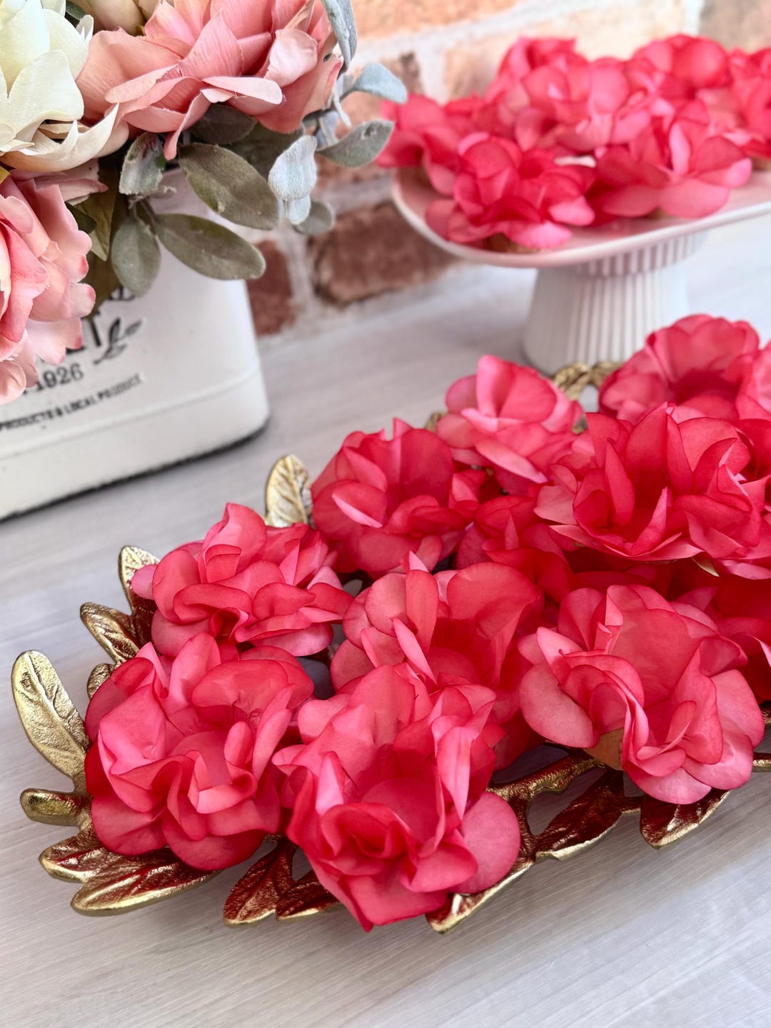 Camelia Red Flowers Truffles Wrapper for Holding Chocolate, Party Table ...
