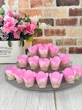 Mini Tulip Pink  Flowers for Candy, Chocolate Cups - Baby Shower Decor (20 pack)