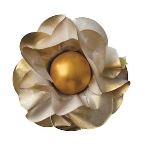 Camelia Wedding Gold Color Flower Wrapper for Holding Chocolate, Chocolate Wrappers, Centerpiece Flowers image 3