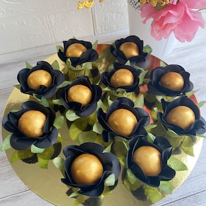 Wedding Gothic Black Truffles Wrapper for Holding Chocolate Decorations