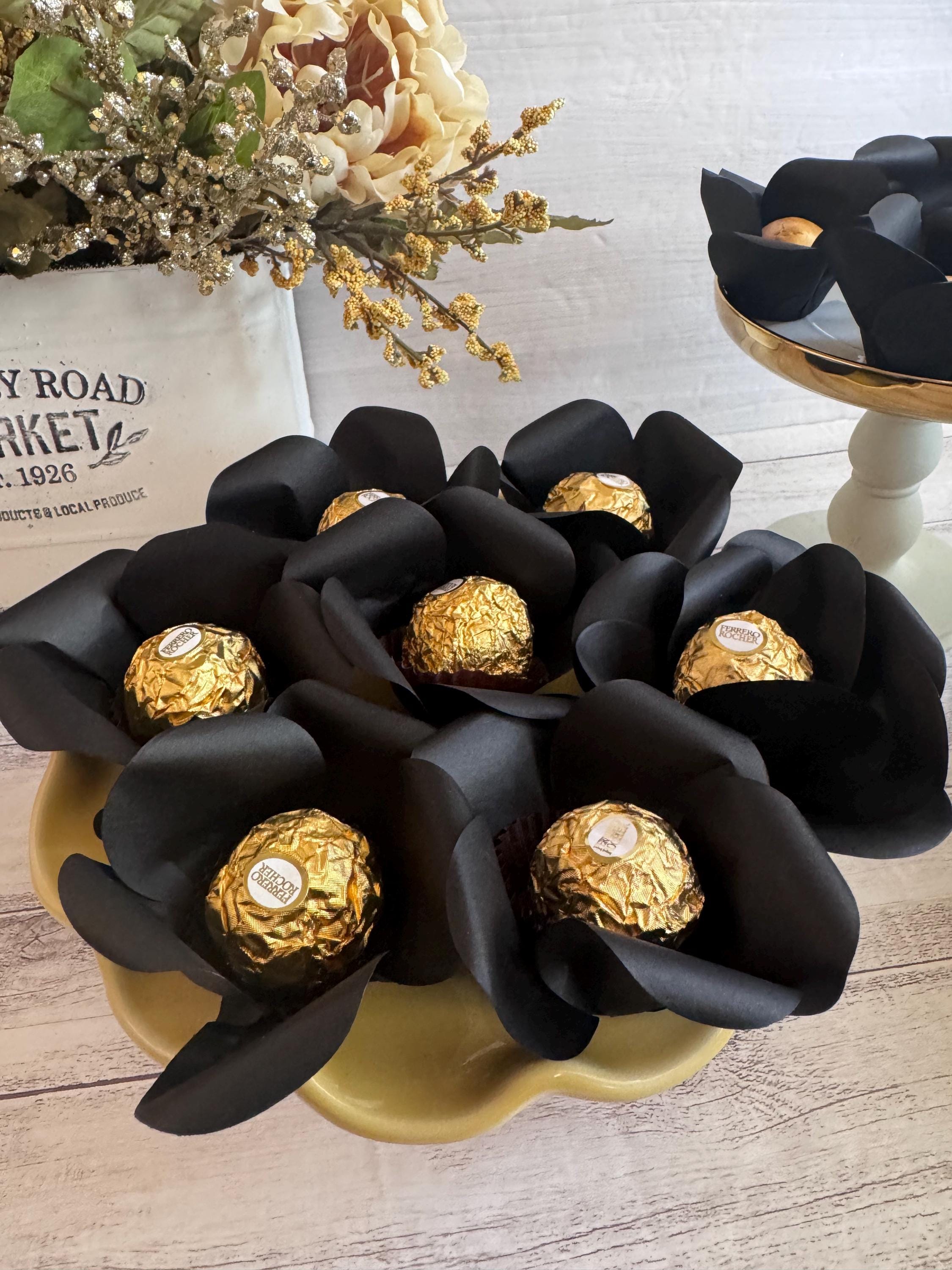 Alba Black Roses Wrapper for Holding Chocolate Decor-elegant Wedding ...