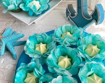 Margarita Aqua Flower Truffles Wrapper for Holding Chocolate Decorations