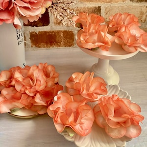 Coral Floral Chocolate Truffle Wrappers: Wedding Party Favors