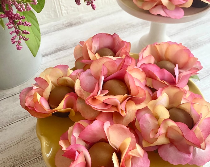 Peony Mix Color Flowers Truffle Wrapper for Holding Chocolate, Wedding flowers Decorations