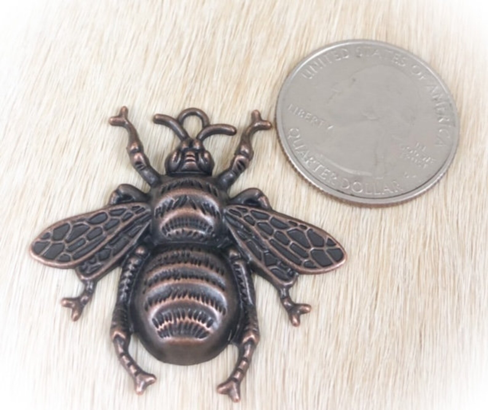 1 Piece 40x38mm Antique Copper Antiqued Copper Bees Copper Etsy