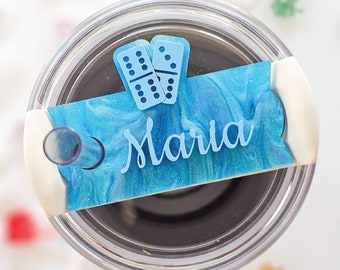 Stanley Name Plate | Personalized Name Tag | Dominoes | H2.0
