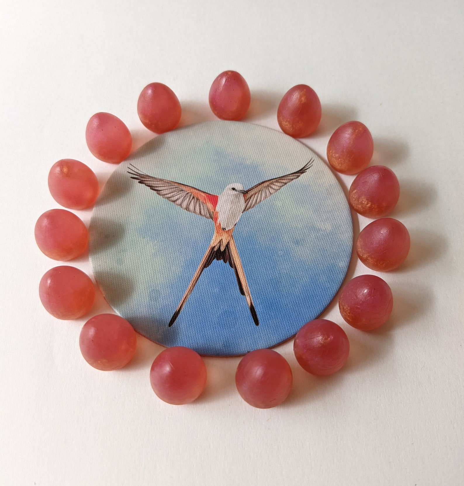 Wingspan Custom Eggs Set of 15 Two Tone Translucent Pink Etsy