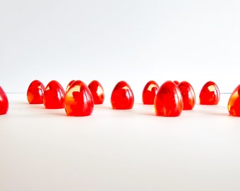 Wingspan | Wyrmspan Custom Eggs (Set of 15) -  Red Blob 1 (tinted resin)