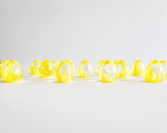 Wingspan | Wyrmspan Handmade Eggs (Set of 15) - Seaweed Yellow Tint