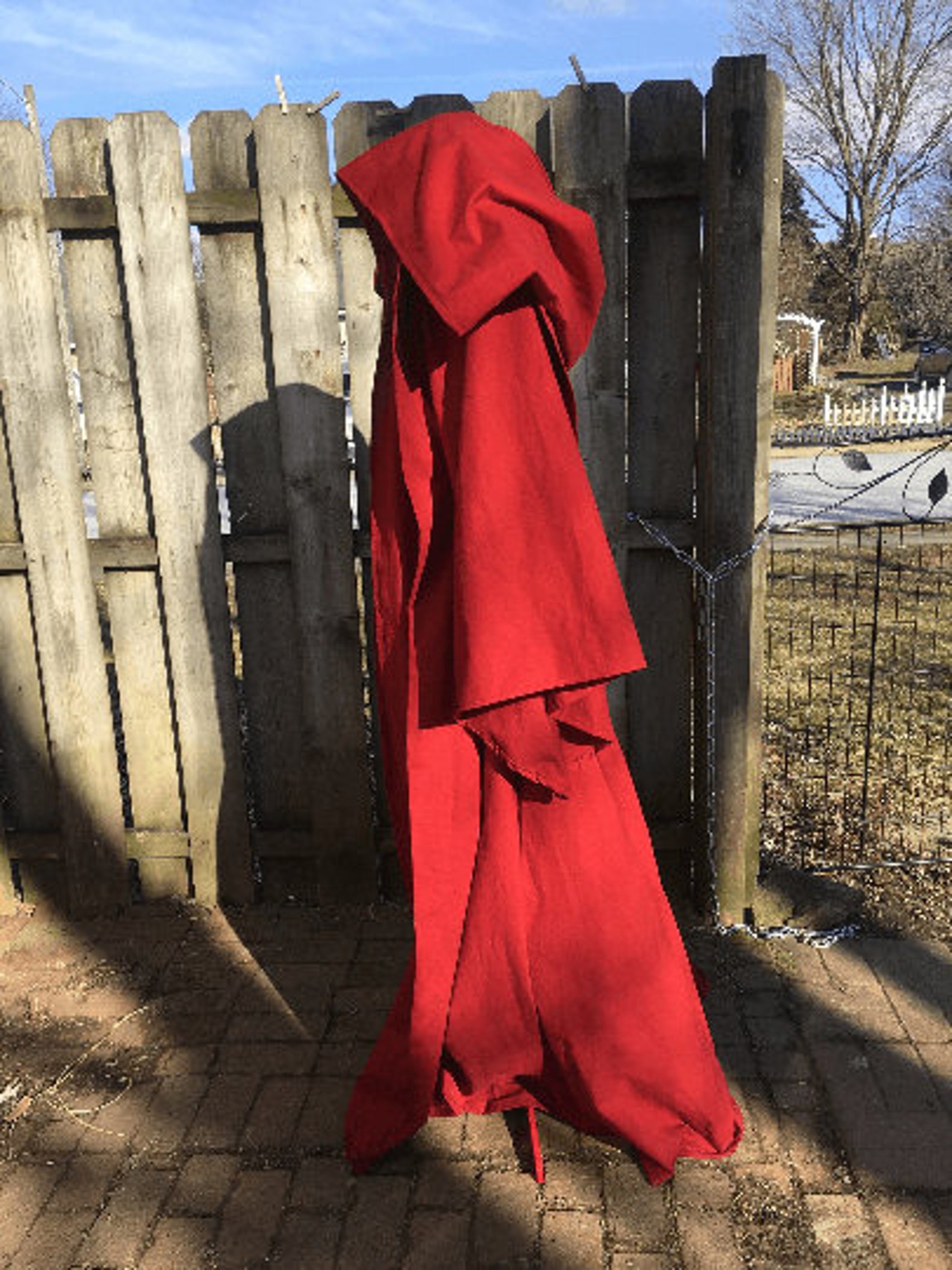 Blood Red Occult Robe With Oversized Sleeves and Giant Hood Etsy