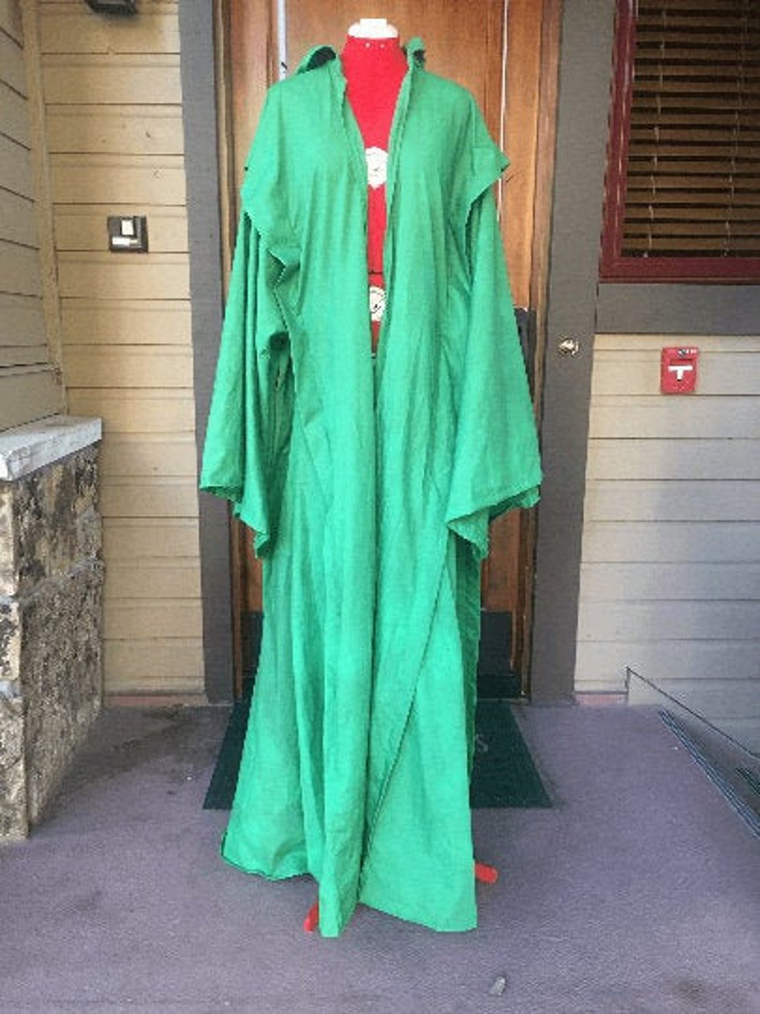 Green Theater Cloak Robe With Oversized Hood and Giant Sleeves - Etsy