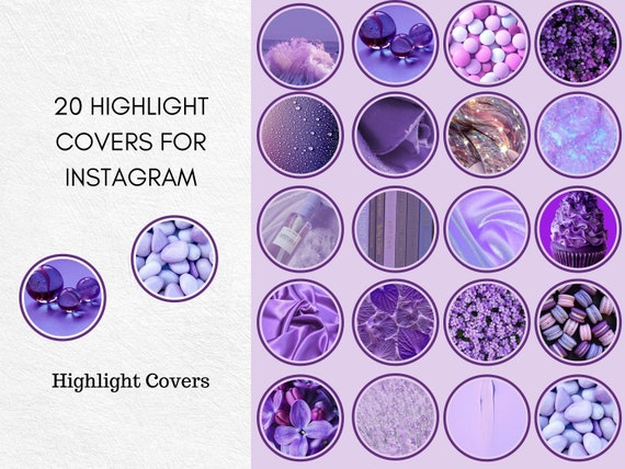 20 Purple Instagram Highlight Covers / Purple instagram / | Etsy