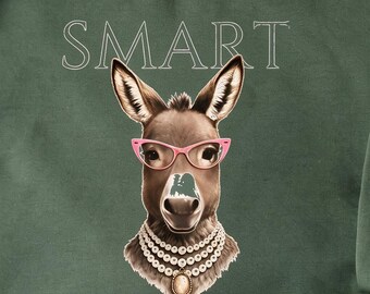 Funny Animal Shirt, Smart Donkey Graphic, Donkey T-Shirt, Smart Ass Joke Tee, Sarcastic Gift for Friend, Teacher Humor