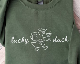 Maglietta Lucky Duck per il giorno di San Patrizio, maglietta per neonati per il giorno di San Patrizio, maglietta Lucky Duck con l'oca per il giorno di San Patrizio, maglietta divertente per il giorno di San Patrizio irlandese