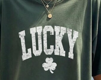 Felpa portafortuna da donna, graziosa maglietta con trifoglio, maglietta per San Patrizio, vestito per San Patrizio, maglietta per il giorno della fortuna irlandese, regalo per San Patrizio