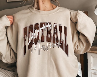 Football Mama Shirt, Football Mom Game Day Top, Sports Mom Gift for Mothers Day, Retro Athletic Typography, Shirt, T-Shirt, Tee